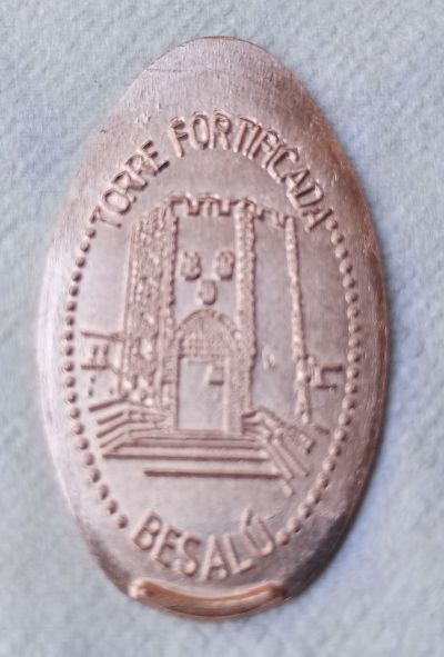 Souvenirmünze – Motiv von Münzautomat Besalu - El Pont Vell (Besalu)