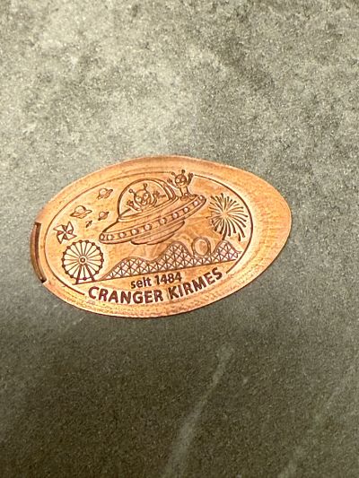 Souvenirmünze – Motiv von Münzautomat Cranger Kirmes (An der Cranger Kirche 1, 44653 Herne)