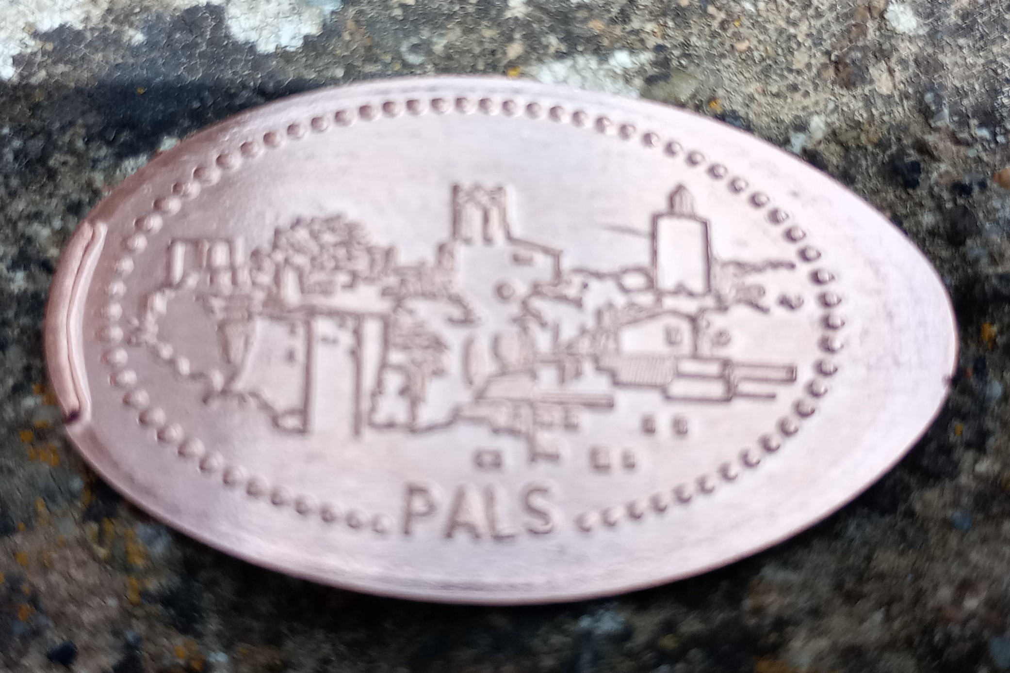 Souvenirmünze Pals - La Muralla in Spanien