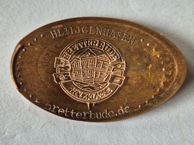Souvenirmünze – Motiv von Münzautomat Bretterbude an der Seebrücke (Heiligenhafen)