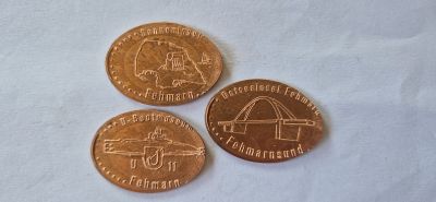 Souvenirmünze – Motiv von Münzautomat Leuchtturm am U-Boot-Ausgang (Burg / Burgstaaken, 23769 Fehmarn)