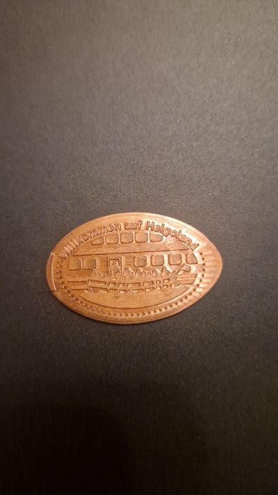 Souvenirmünze Helgoland Fahrstuhl 