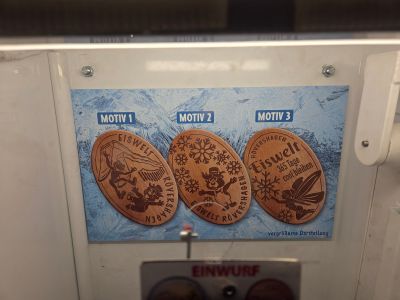 Souvenirmünze – Motiv von Münzautomat Karls Erlebnisdorf Eiswelten (Purkshof 2, 18182 Rövershagen)