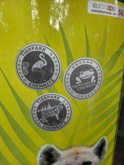 Souvenirmünze – Motiv von Münzautomat Tierpark Chemnitz Tiegergehege (Nevoigtstraße, 09117 Chemnitz)
