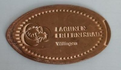 Souvenirmünze – Motiv von Münzautomat Schwimmbad Lagunen Erlebniss (Am Hagen, 34508 Willingen)