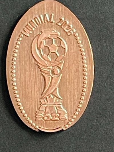 Souvenirmünze – Motiv von Münzautomat Aztekenstadion (Fußball WM 2026) (Mexiko-Stadt)