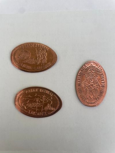 Souvenirmünze – Motiv von Münzautomat Lanzarote Bodega La Geria (Carretera La Geria, 35571 Yaiza)