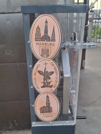 Souvenirmünze St. Michel Innen in Hamburg