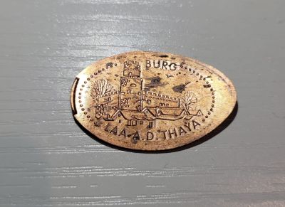 Souvenirmünze – Motiv von Münzautomat Burg - Laa an der Thaya (Burgplatz 22, 2136 Laa)