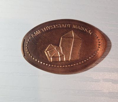 Souvenirmünze – Motiv von Münzautomat Maissau "Amethysten Welt" (Horner Straße 36, 3712 Maissau)