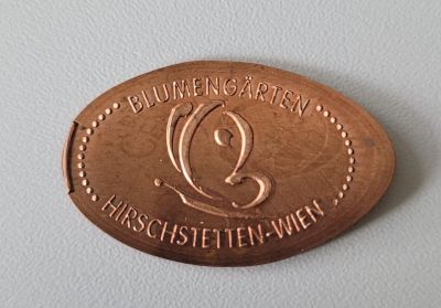 Souvenirmünze – Motiv von Münzautomat Palmenhaus Hirschstetten (Blumengärten) (Quadenstraße 15, 1220 Wien)