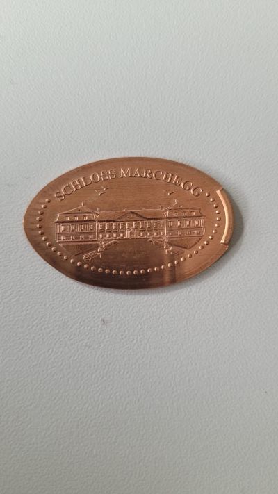 Souvenirmünze – Motiv von Münzautomat Schloss Marchegg (Im Schloß 1, 2293 Marchegg)