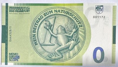 Tiere im Zoo – 0-€-Schein – Rückseite