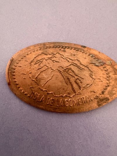 Souvenirmünze – Motiv von Münzautomat San Sebastian / La Gomera (Calle Real 3, La Gomera)