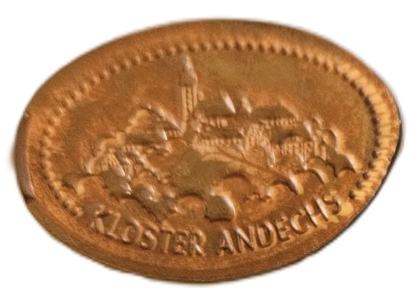 Souvenirmünze – Motiv von Münzautomat Andechs "Kloster Andechs" (Andechs)