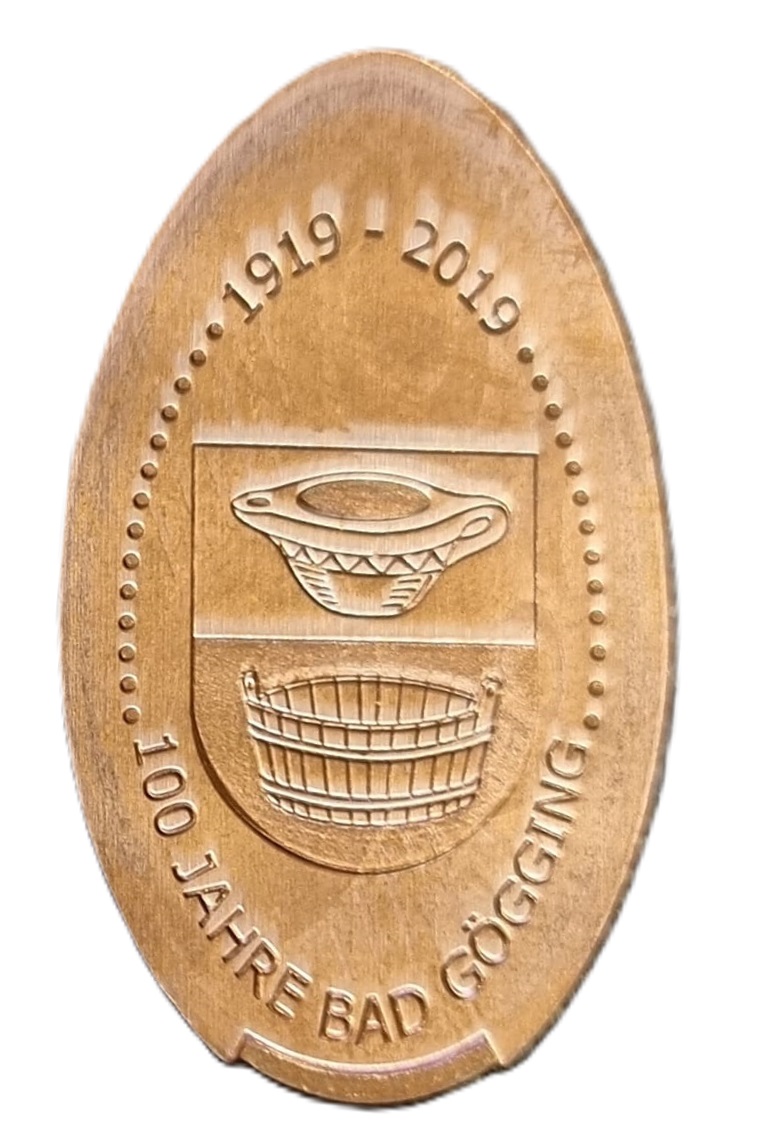 Souvenirmünze – Motiv von Münzautomat Limes-Therme (Bad Gögging)