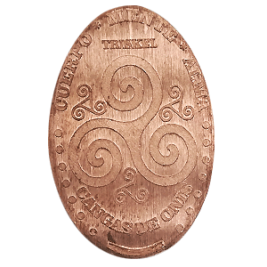 Trisquel – Moneda elongada