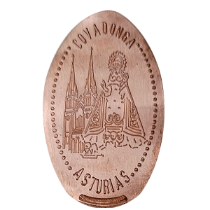 Basílica y Virgen de Covadonga – Moneta schiacciata