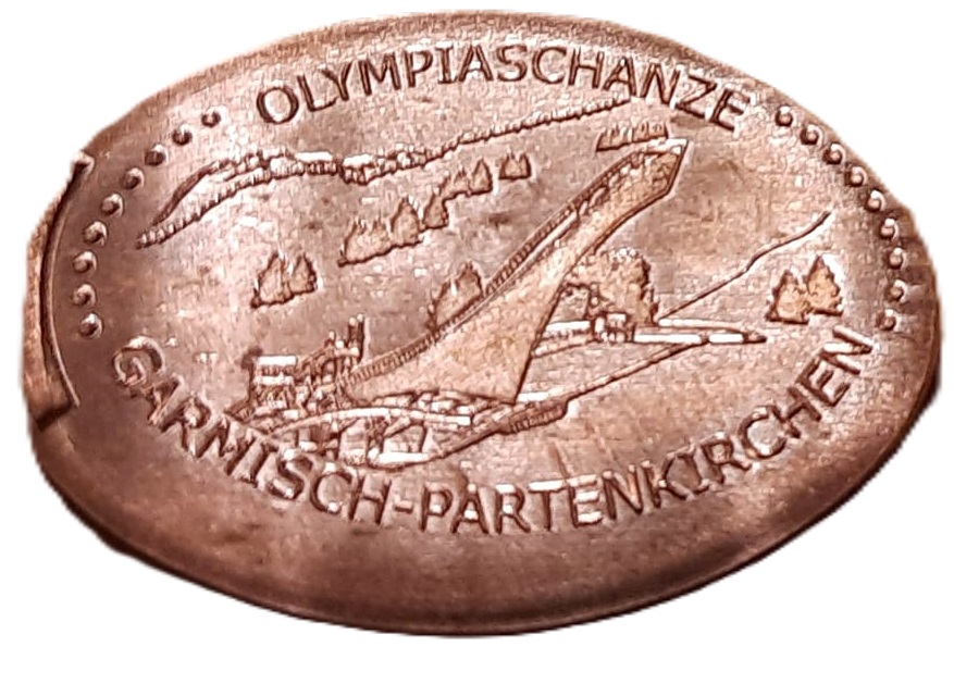 Souvenirmünze Skistadion Garmisch in Garmisch-Partenkirchen