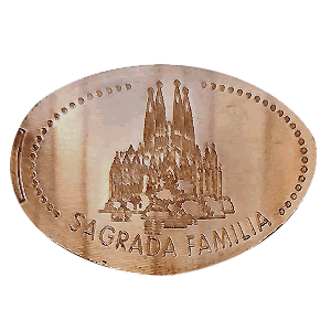 Sagrada Familia. Vista general – Geplette munt