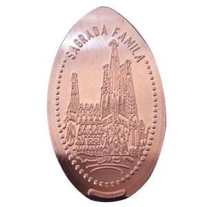 Sagrada Familia.Error. "Famila" – Pressmünze