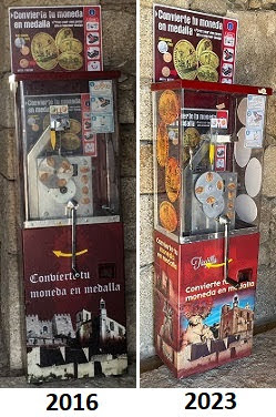 Muntautomaat Castillo de Trujillo in Trujillo
