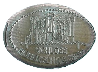Souvenirmünze Tourist Info Hohenschwangau in Schwangau