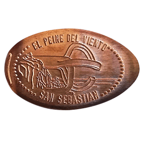 El Peine del viento – Moneta schiacciata