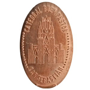Souvenirmünze Catedral del Buen Pastor in Donostia / San Sebastián