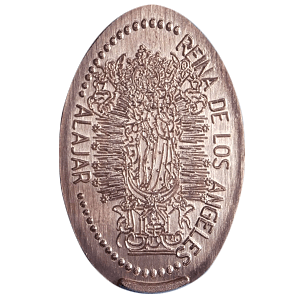 Virgen - Reina de los Ángeles con arco de rayos – Geplette munt