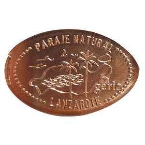 Mapa de Lanzarote.Palmeras y viña – Pressmünze