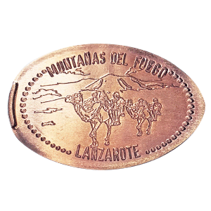 Camellos con turistas. Montañas de Fuego – Pressmünze