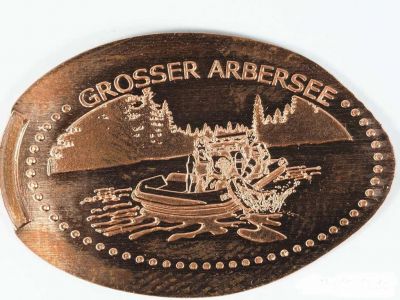 Souvenirmünze – Motiv von Münzautomat Arberseehaus (Bayerisch Eisenstein)