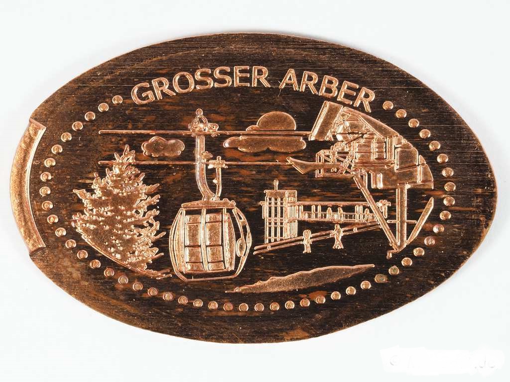 Souvenirmünze Arber Bergbahn in Bayerisch Eisenstein
