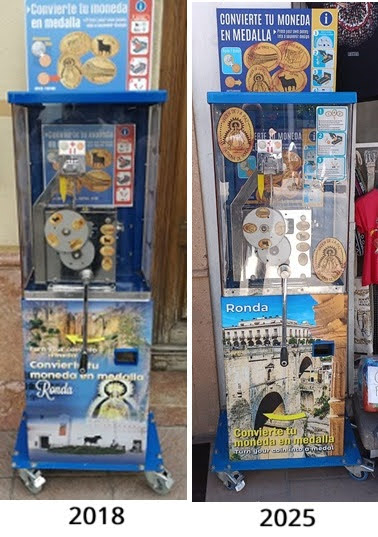 Münzautomat Turística (2018) in Ronda