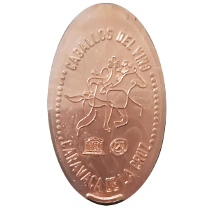 Souvenirmunt Caballos del vino in Caravaca de la Cruz