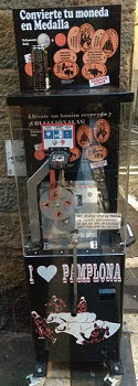 Münzautomat Encierro (2019) in Pamplona / Iruña