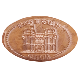 Torres de Serranos. Error. "Serrano" – Geplette munt