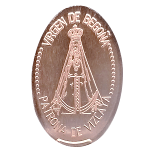 Virgen de Begoña. Coronada – Moneda elongada