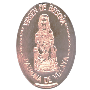 Virgen de Begoña. Sedente – Moneda elongada