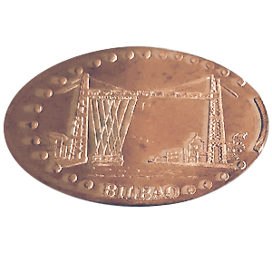 Puente colgante – Moneda elongada