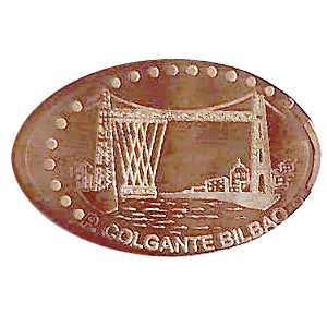 Puente colgante – Moneda elongada
