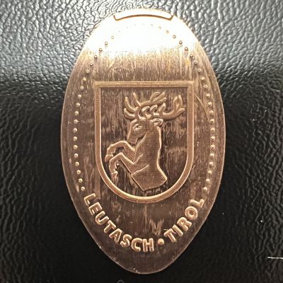 Souvenirmünze – Motiv von Münzautomat Leutasch Klamm (Mittenwald)