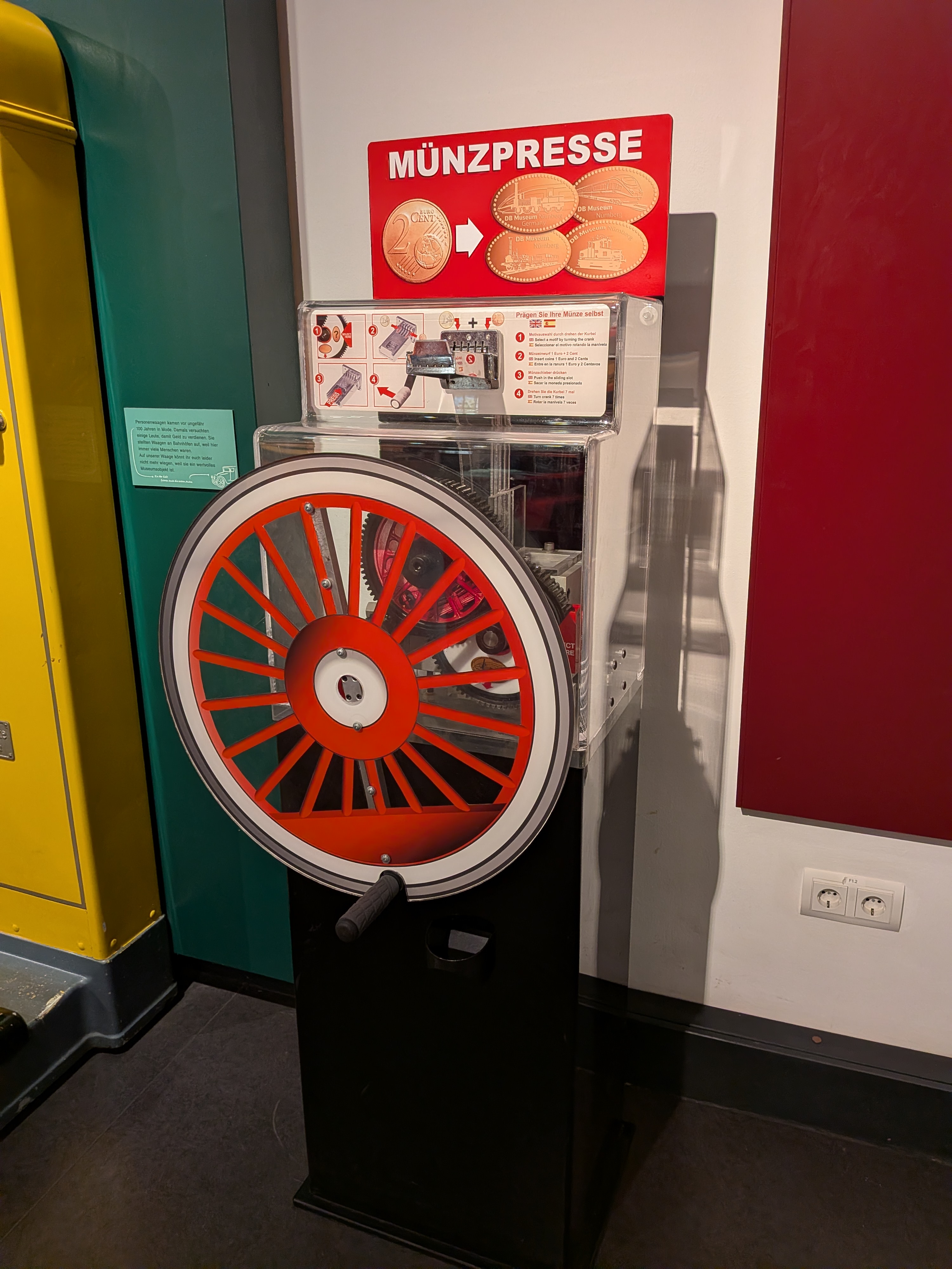 Münzautomat Verkehrsmuseum in Nürnberg