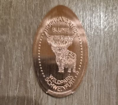 Souvenirmünze – Motiv von Münzautomat Wildpark An den Eichen (Schweinfurt)