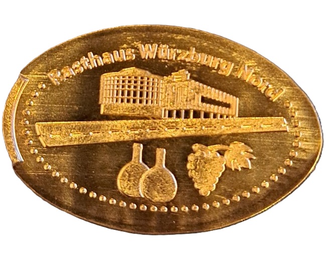 Souvenirmünze Raststätte Würzburg Nord in Würzburg