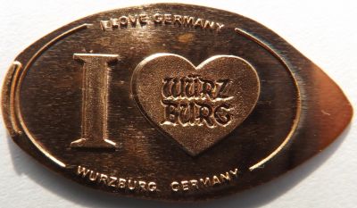 Souvenirmünze – Motiv von Münzautomat Mainufer (Würzburg)