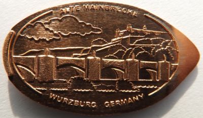 Souvenirmünze – Motiv von Münzautomat Mainufer (Würzburg)