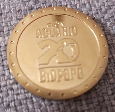 Souvenirmunt – motief van muntautomaat Bioparc Acuario de Gijón (Calle Poniente, 33212 Gijón) – Achterzijde