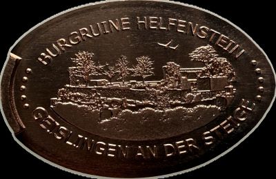 Souvenirmünze – Motiv von Münzautomat Burg Helfenstein (Geislingen an der Steige)